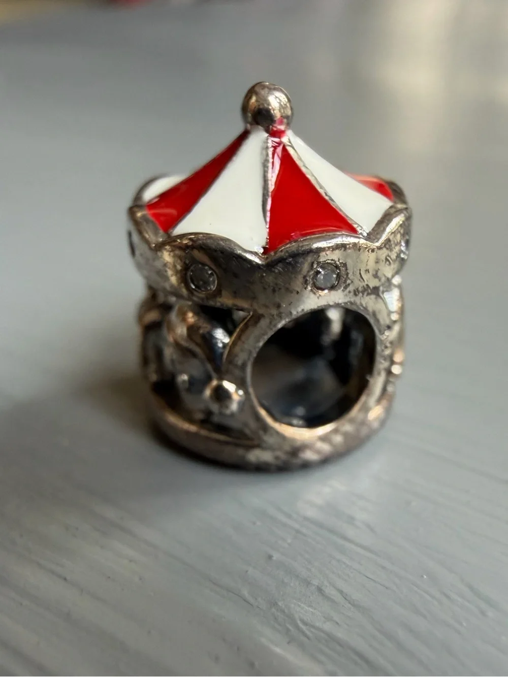Carousel Charm Bead sterling Silver